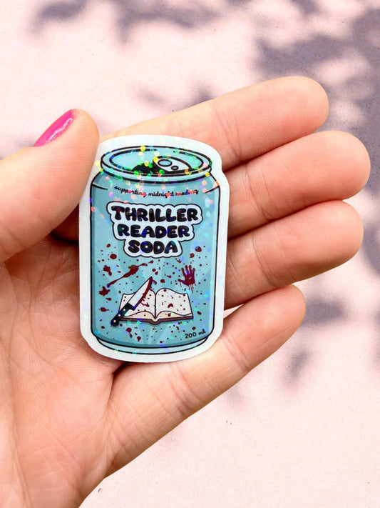 Thriller Reader Soda Sticker | Sparkly Thriller Sticker