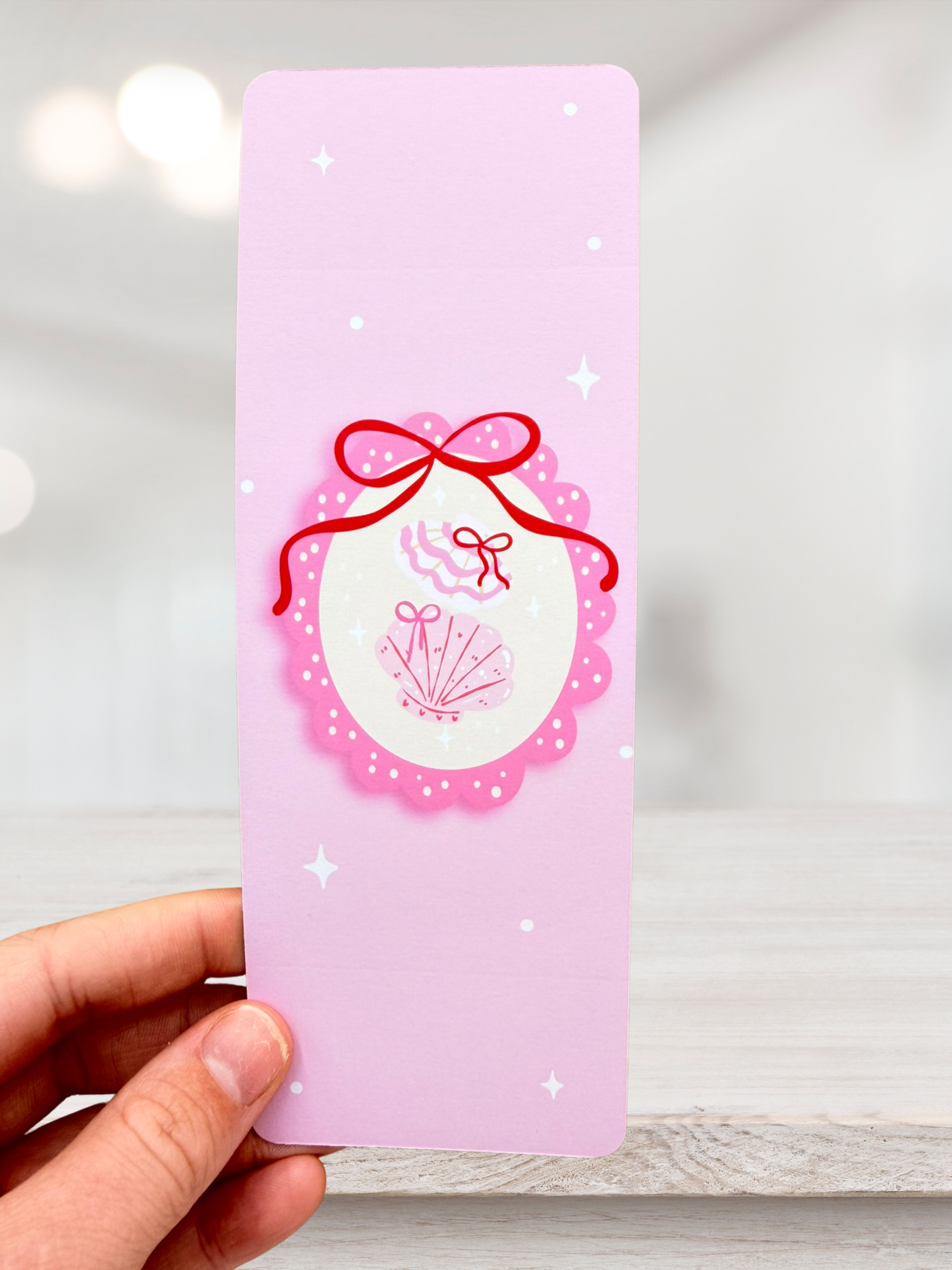 Pink Seashell Bookmark | Coastal Bookmark