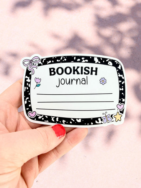 Bookish Journal Label Sticker | Writable Matte Sticker