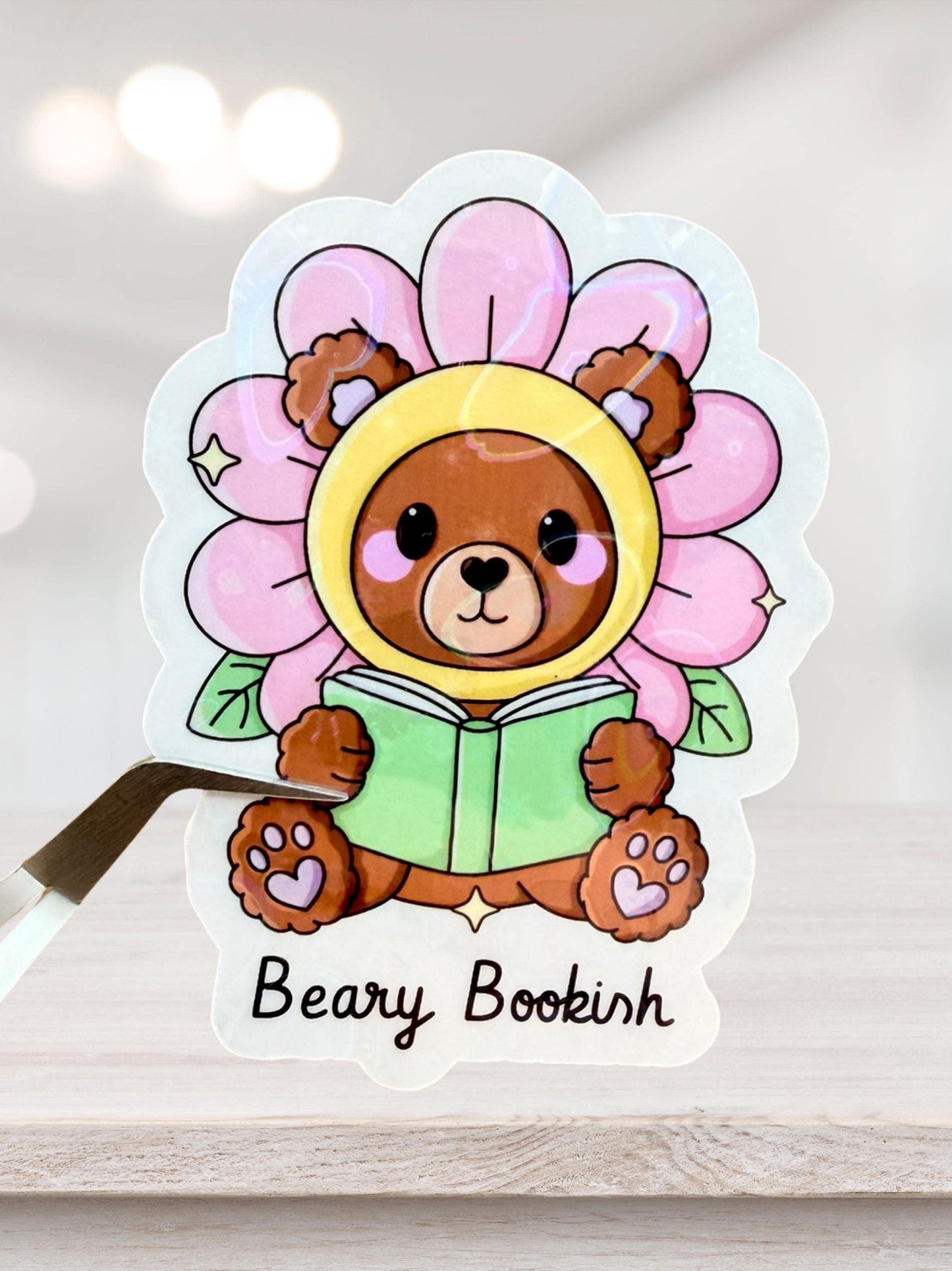 Beary Bookish Sticker | Cute Bear Reading Sticker