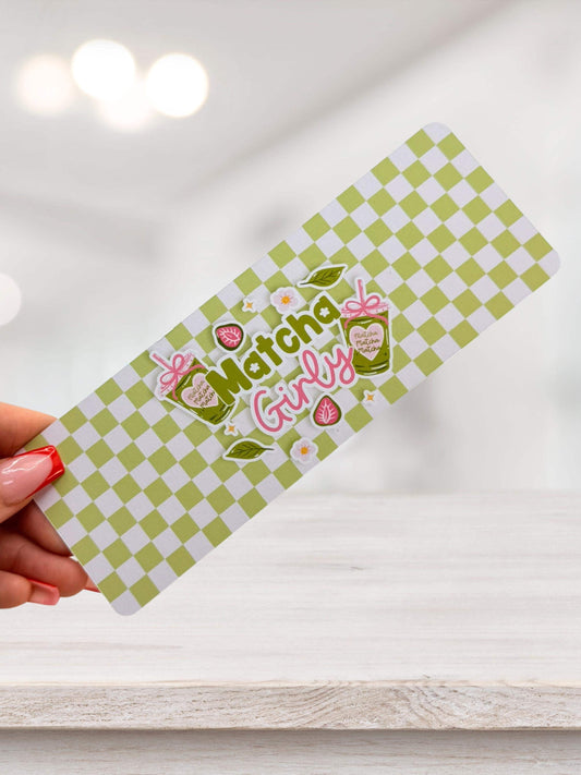 Matcha Aesthetic Bookmark | Matcha Girly Bookmark