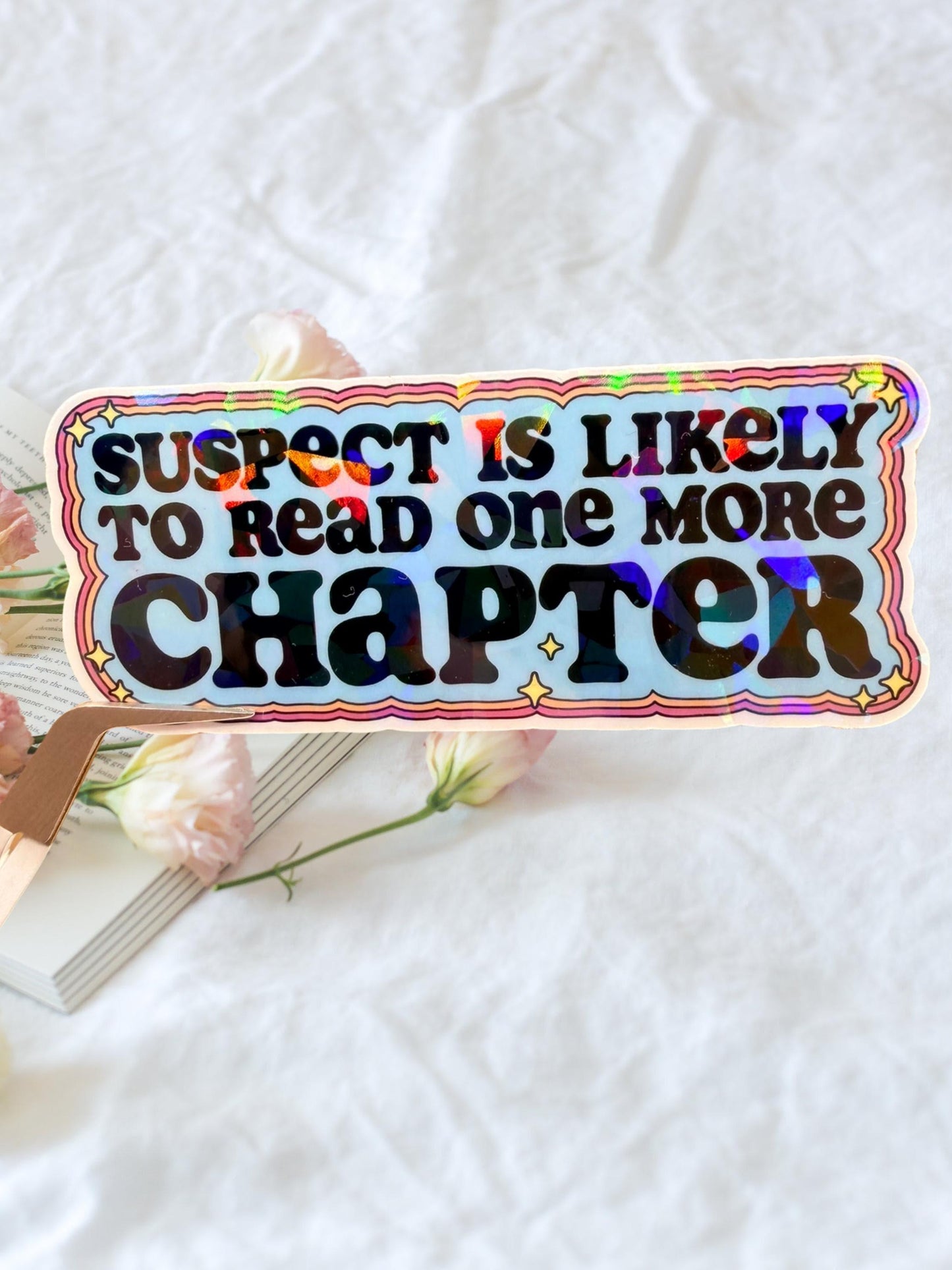 One More Chapter Sticker | Reading Addict Sticker