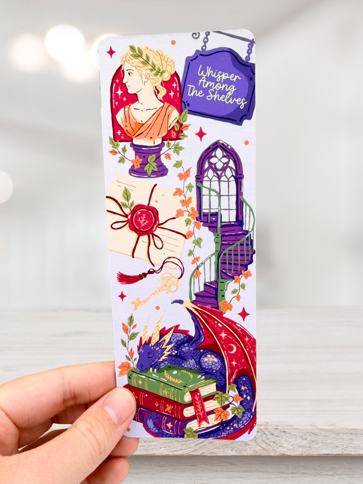 Whispers Among the Shelves Bookmark | Fantasy Reader