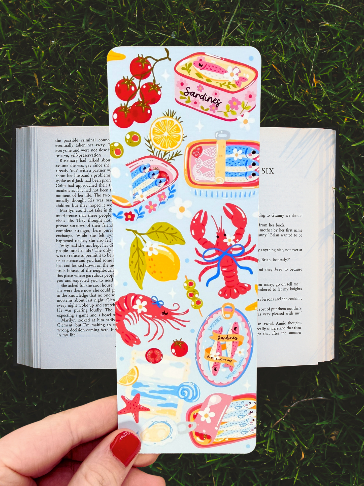 Mediterranean Sardine Bookmark | Coastal Summer Bookmark