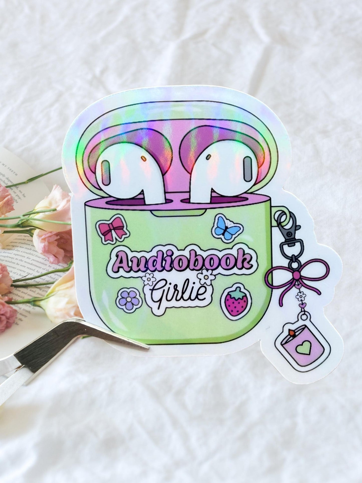 Audiobook Sticker | Holographic Reader Sticker