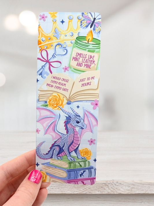 Romantasy Dragon Bookmark | Fantasy Reader Bookmark