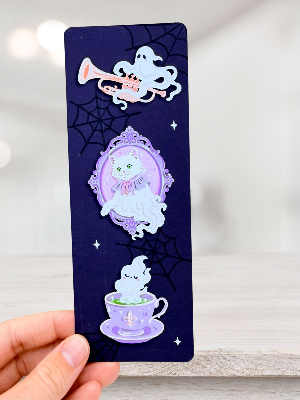 Spooky Ghost Tea Bookmark | Halloween Reader