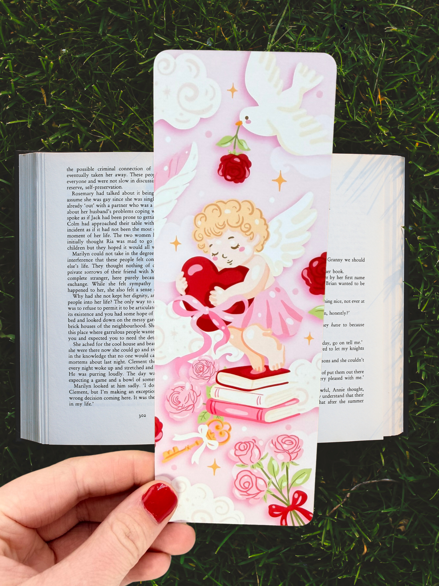 Romantic Cupid Bookmark | Angel Aesthetic Bookmark