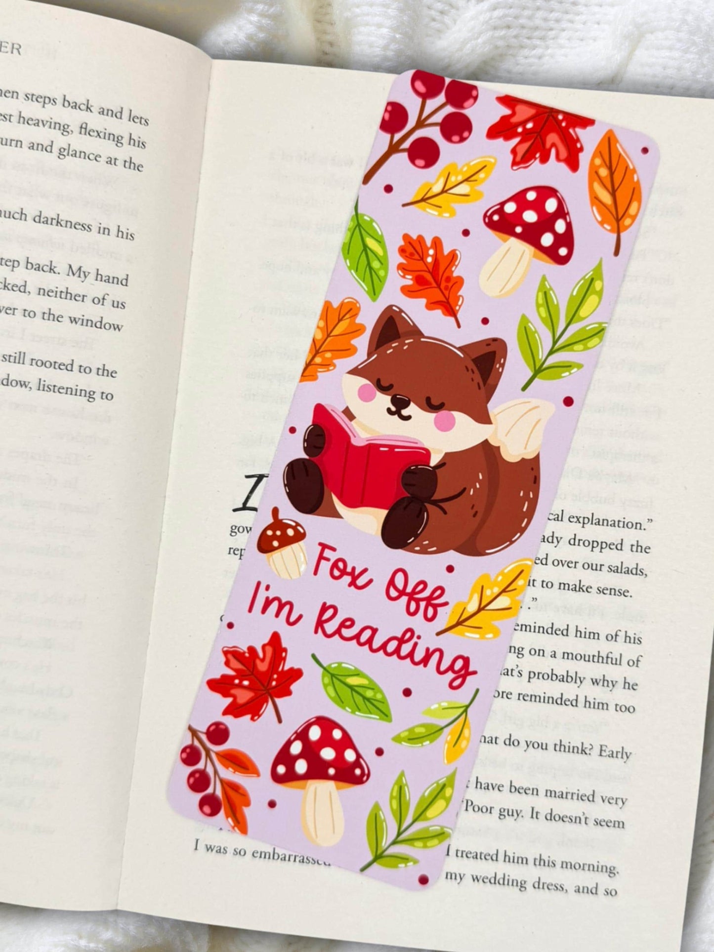Fox Autumn Bookmark | Funny Reader Bookmark