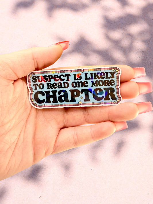 One More Chapter Sticker | Reading Addict Sticker
