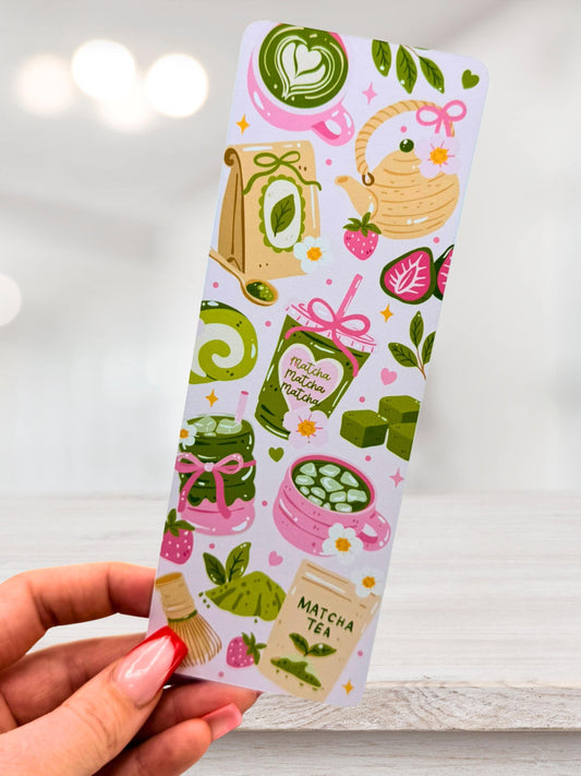 Matcha Bookmark | Matcha Tea Aesthetic Bookmark