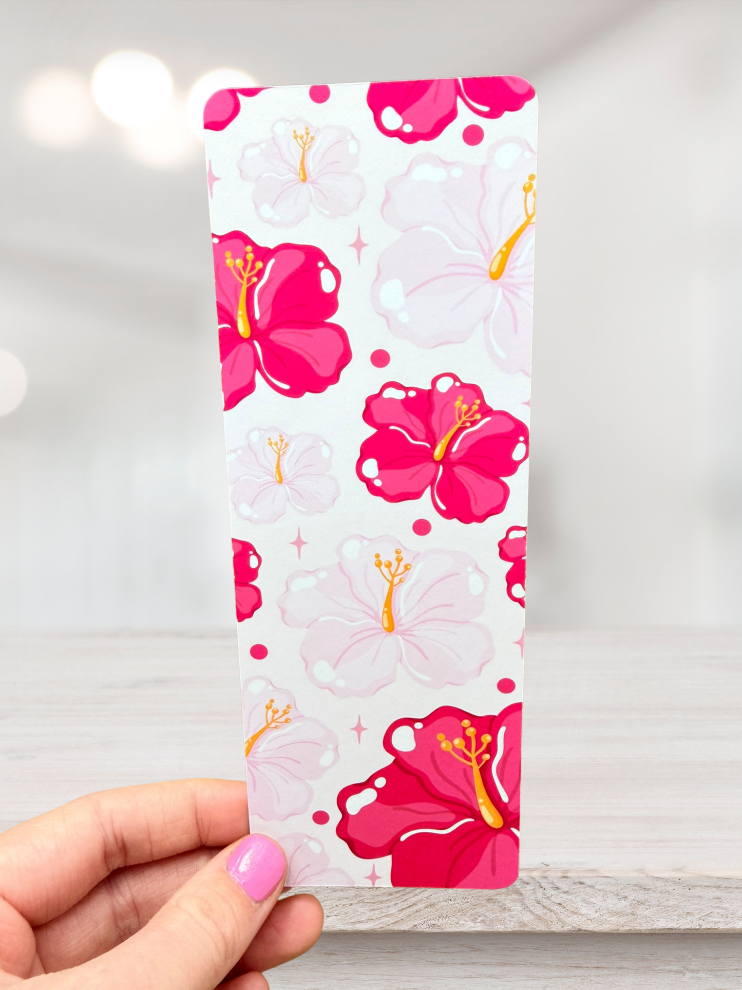 Hibiscus Flower Bookmark | Tropical Floral Bookmark