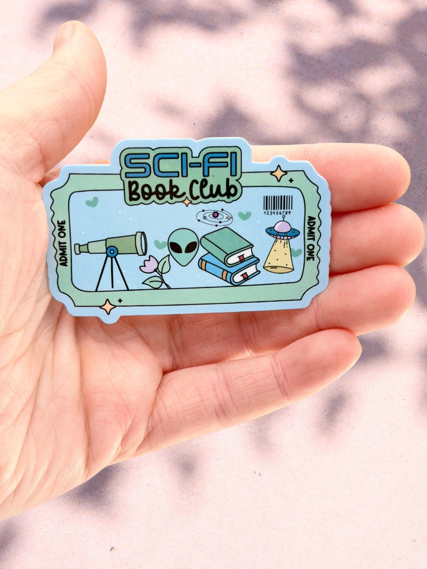 Sci-Fi Book Club Sticker | Alien Bookish Sticker