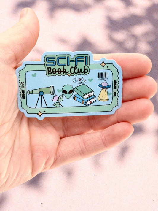 Sci-Fi Book Club Sticker | Alien Bookish Sticker