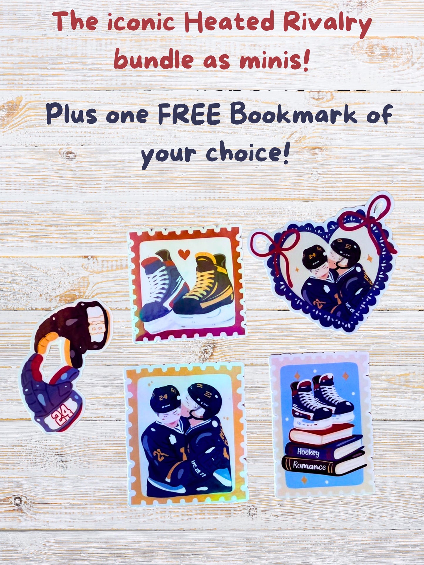 Heated Rivalry Mini Sticker Set | Holographic Bookish Stickers