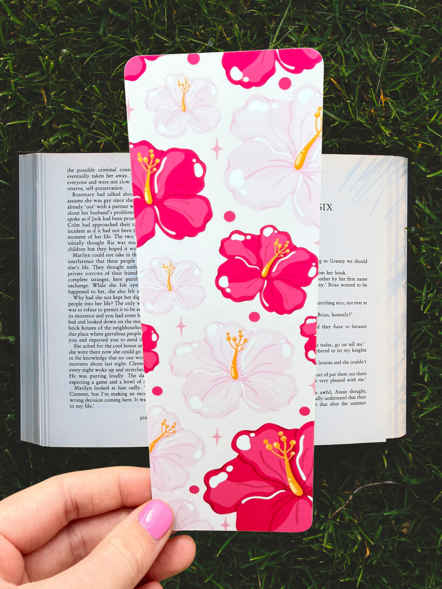 Hibiscus Flower Bookmark | Tropical Floral Bookmark