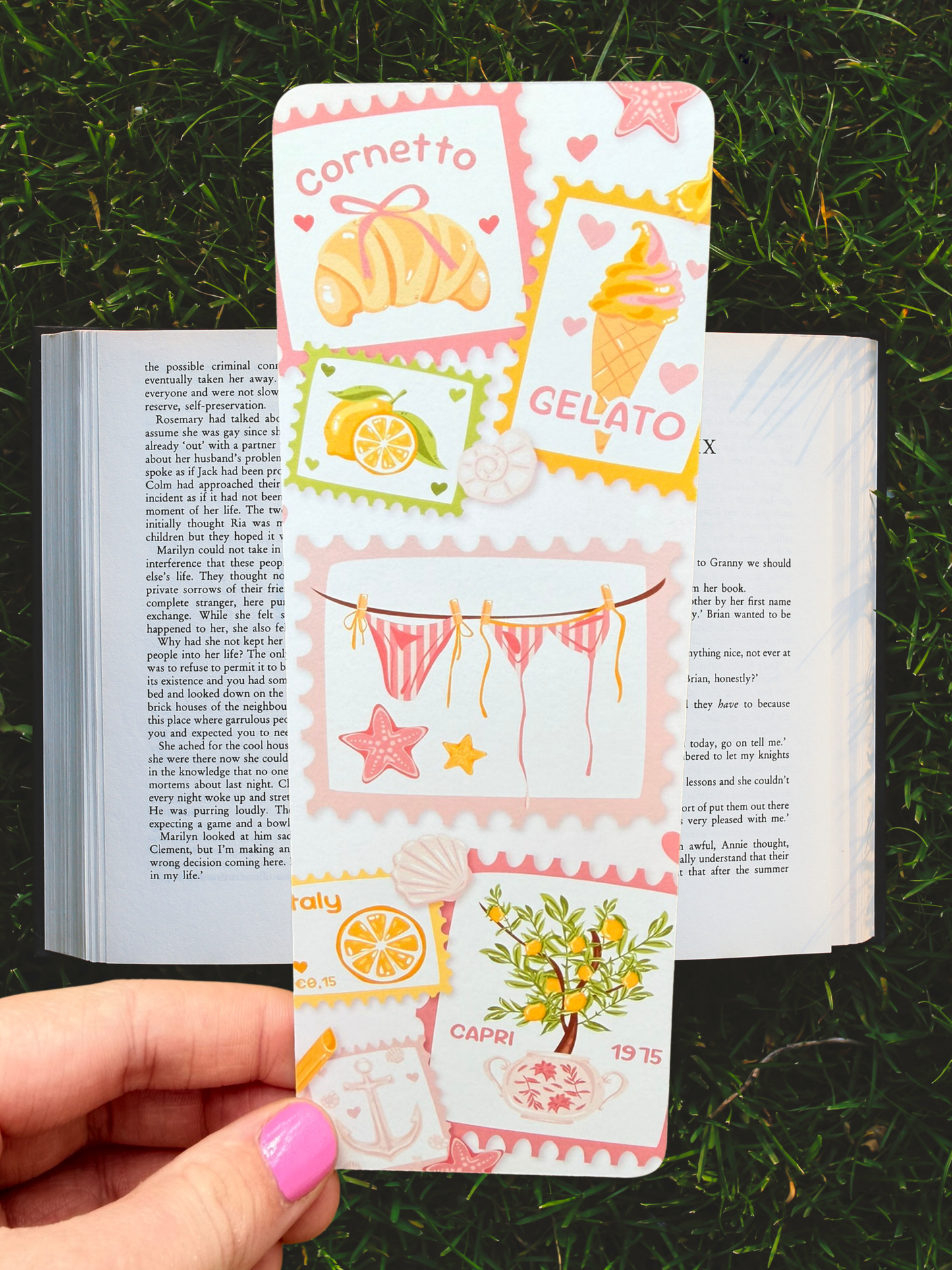 Italian Stamp Bookmark | Coastal Travel Bookmark