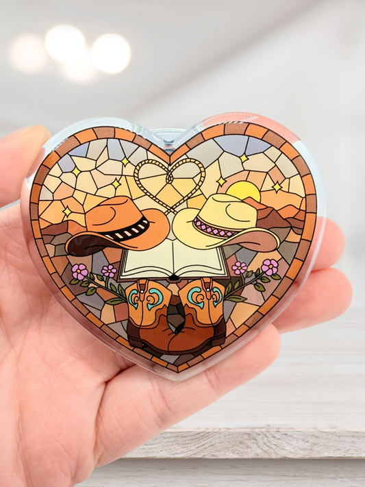 Cowboy Romance Stained Glass | MagSafe Phone Grip