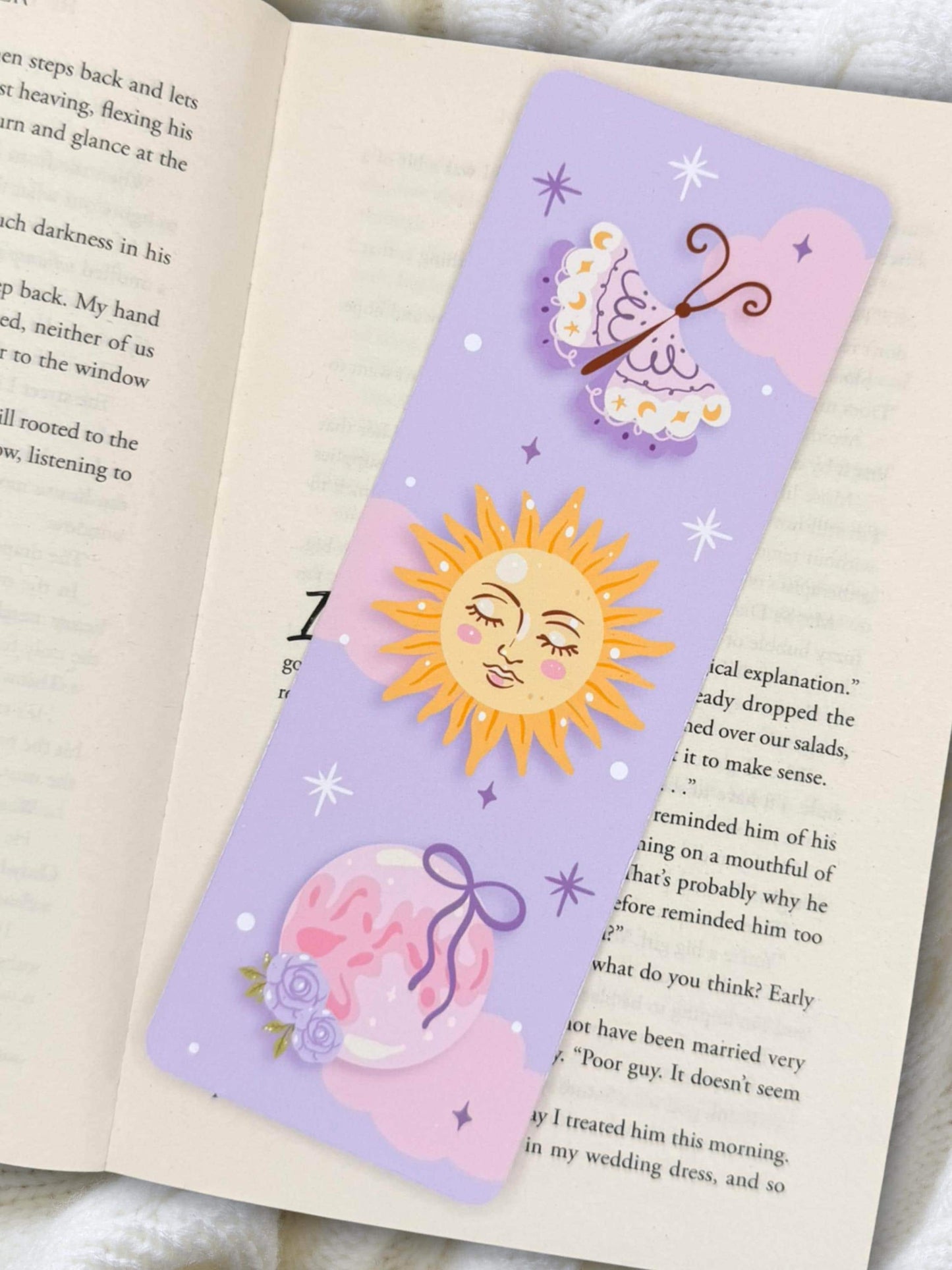 Celestial Butterfly Bookmark | Sun and Butterfly Bookmark