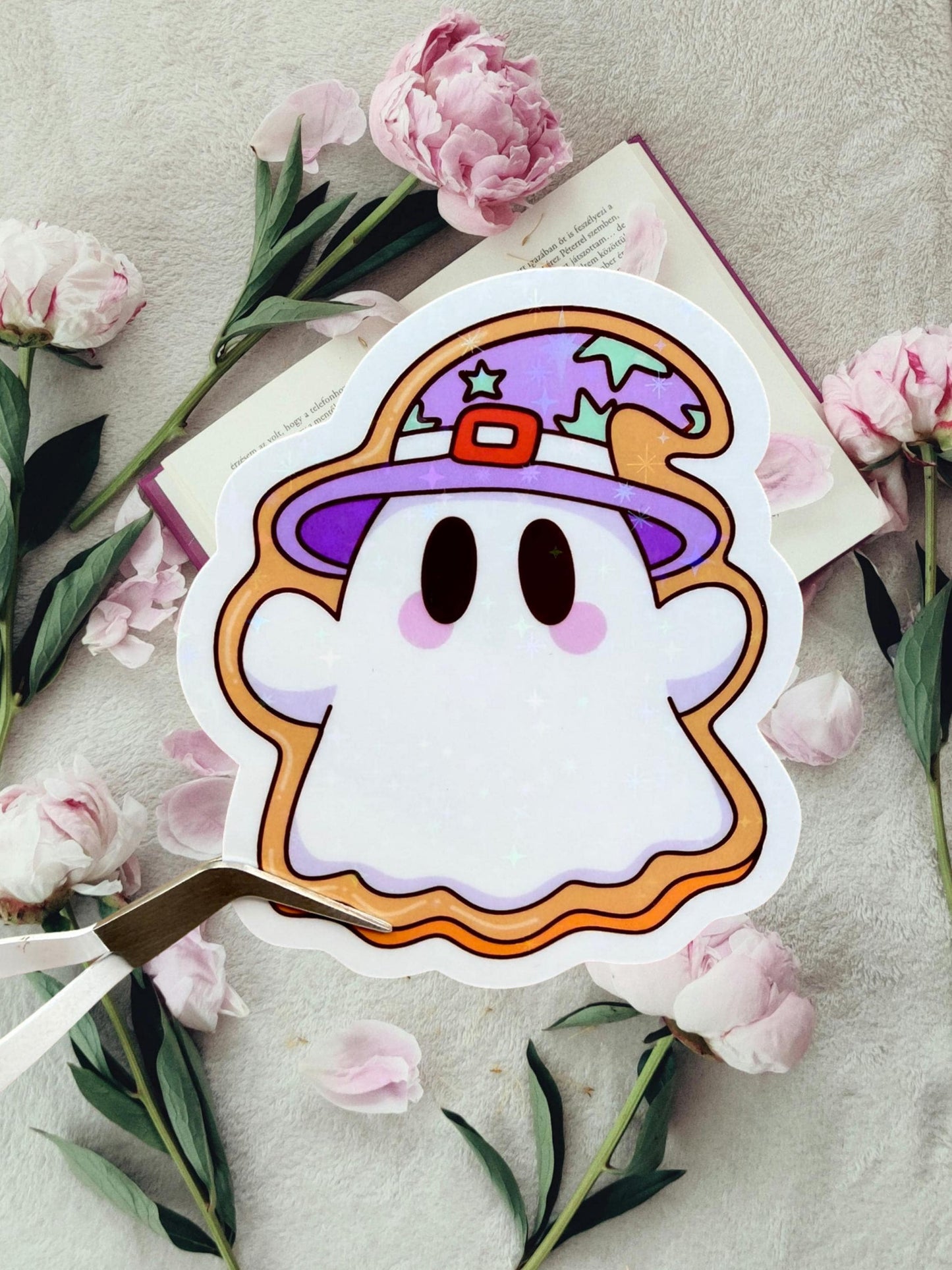 Ghost Witch Hat Sticker | Cute Ghost Sticker