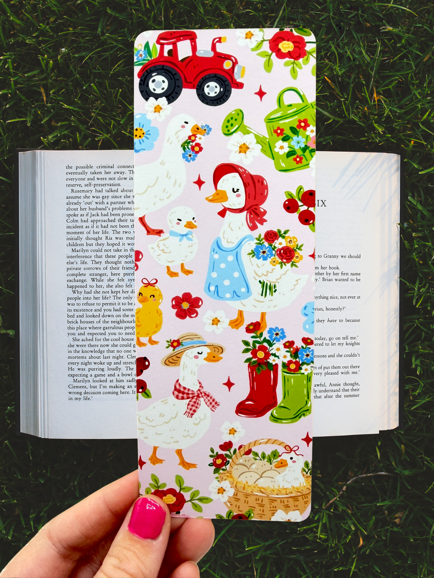 Goose Farm Bookmark | Cute Country Bookmark