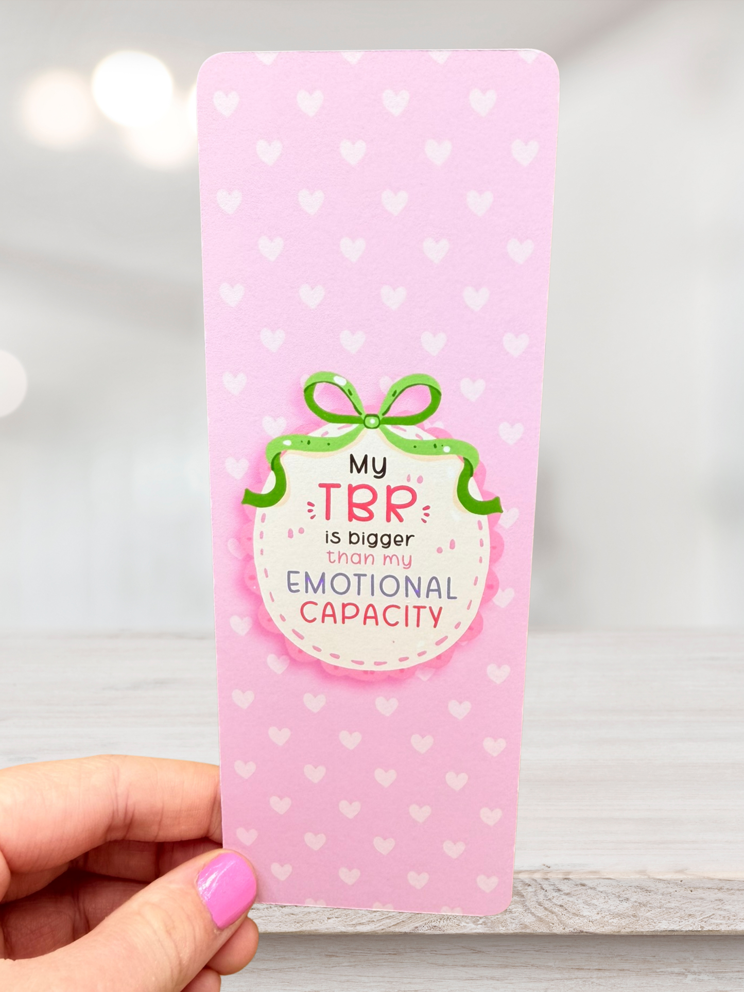 TBR Emotional Capacity Bookmark | Funny Bookish Bookmark