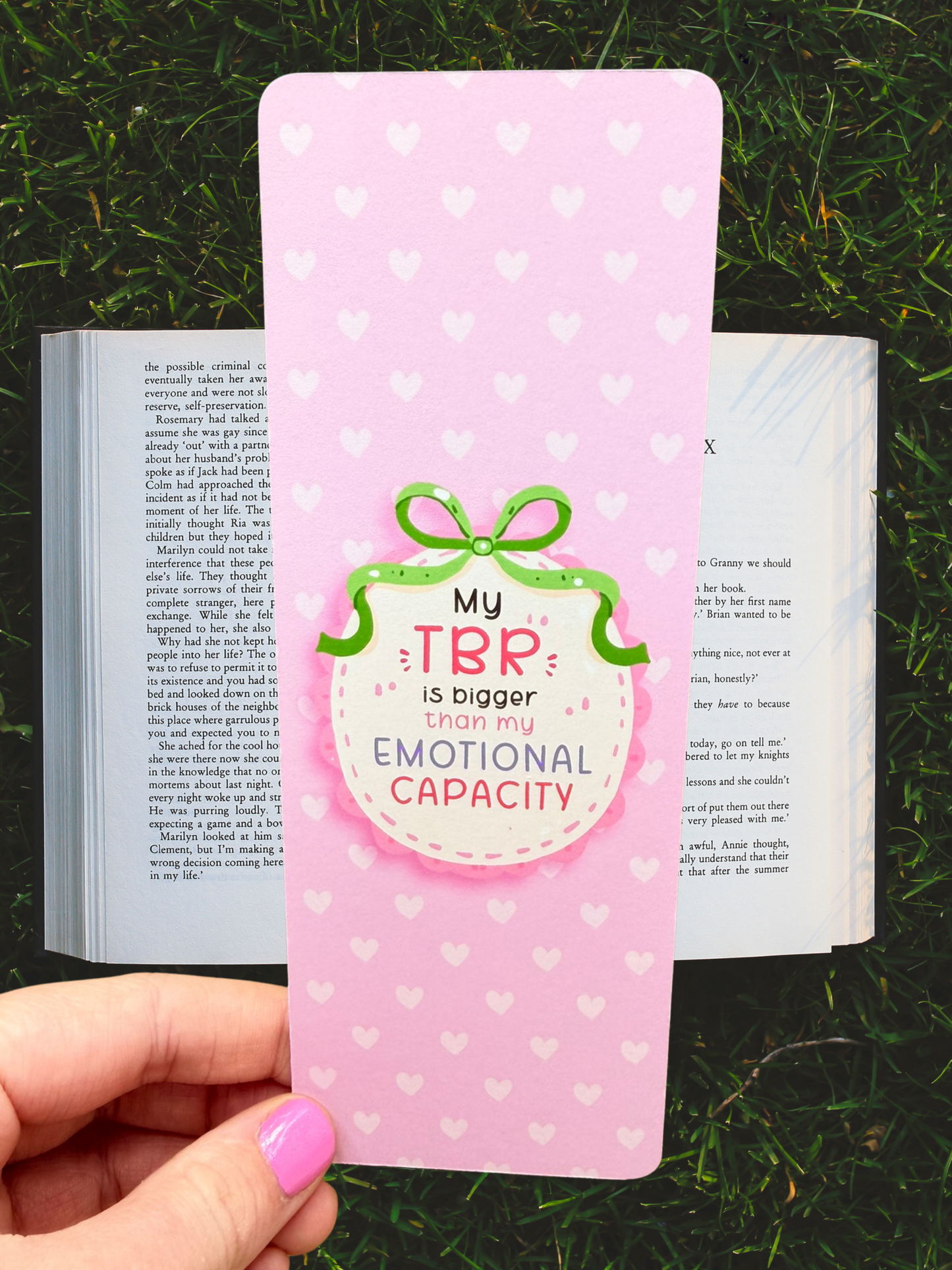 TBR Emotional Capacity Bookmark | Funny Bookish Bookmark