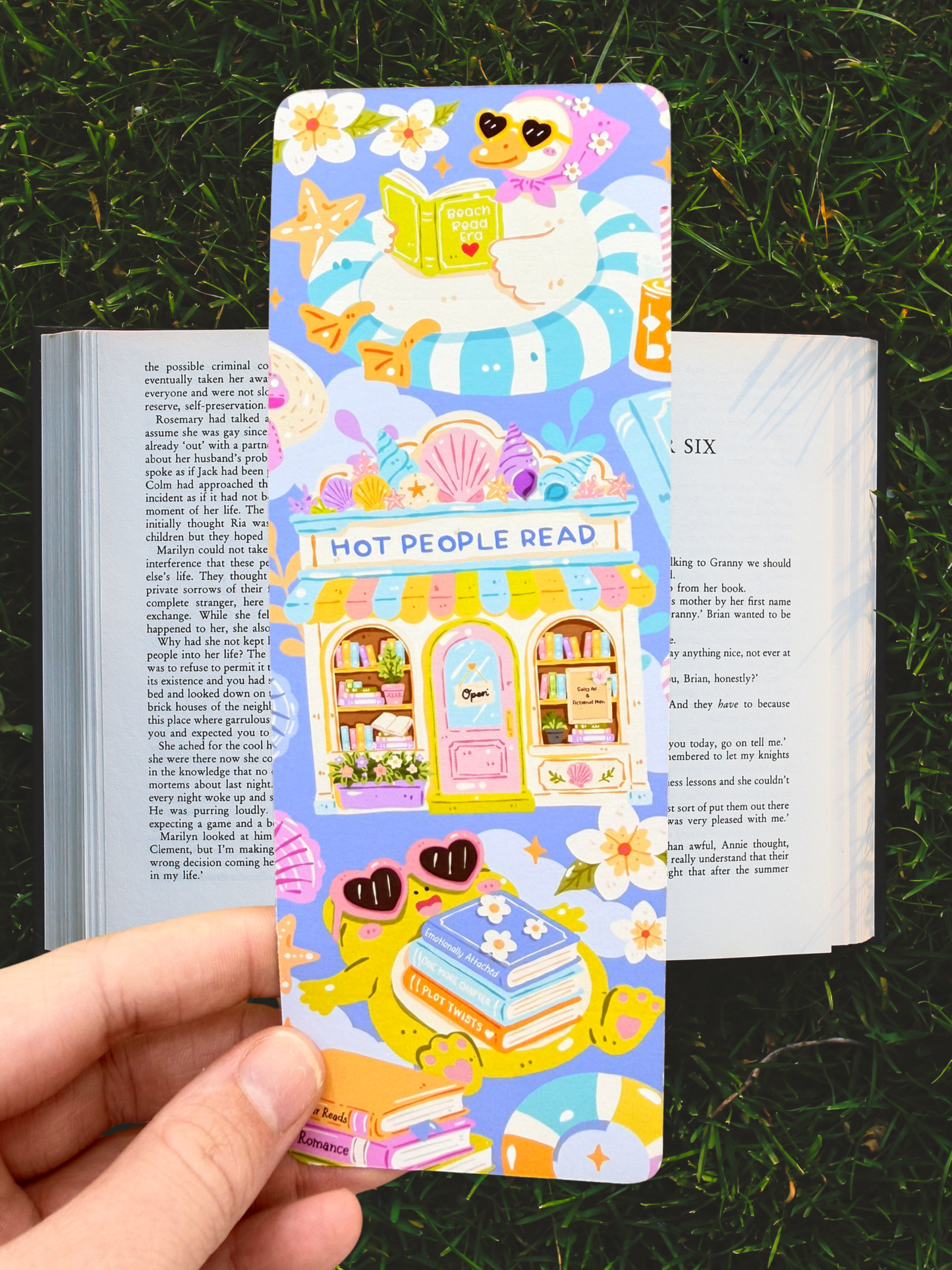 Hot People Read Bookmark | Summer Bookshop Bookmark
