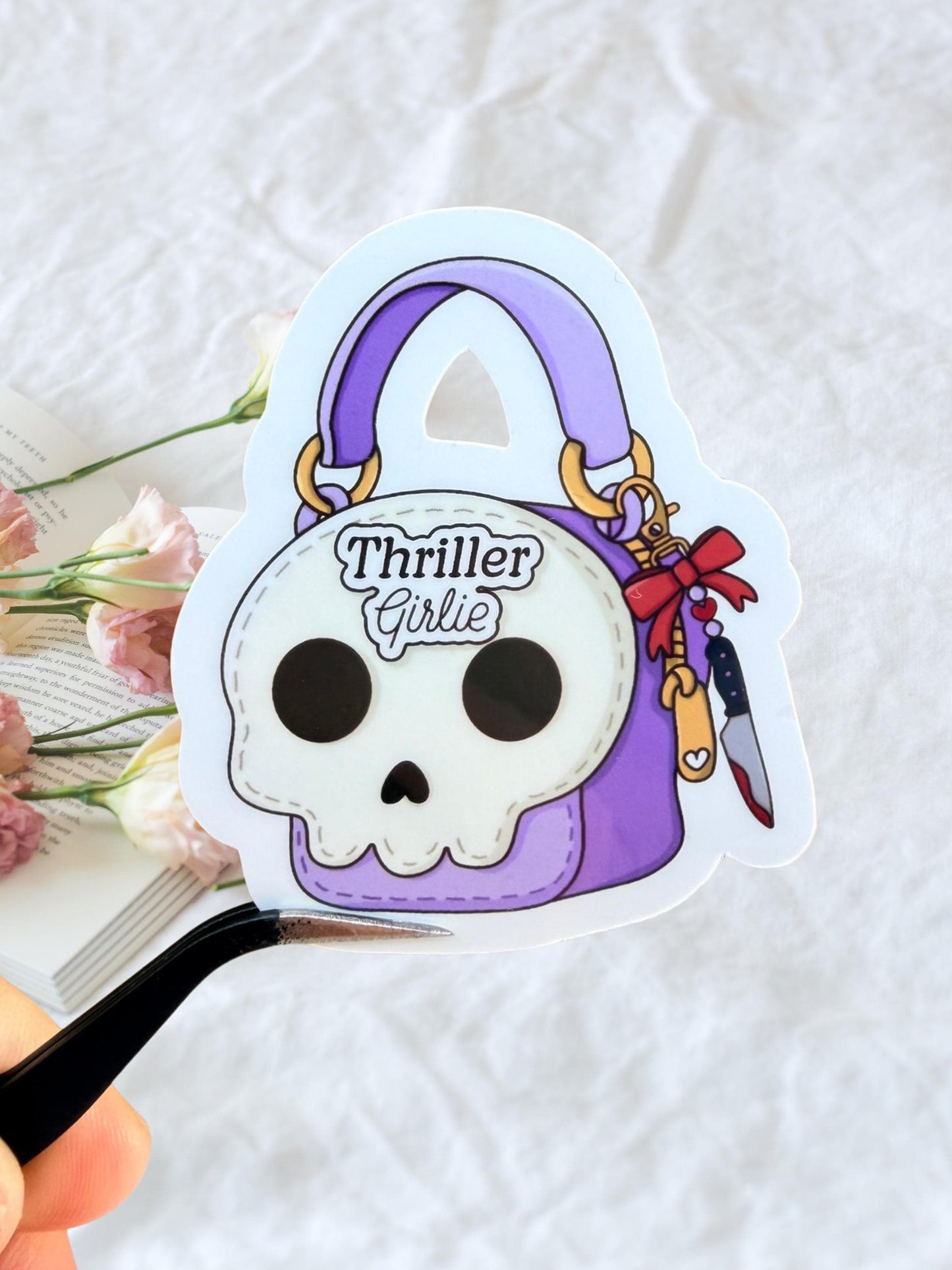 Thriller Girlie Sticker | Gothic Bookish Sticker