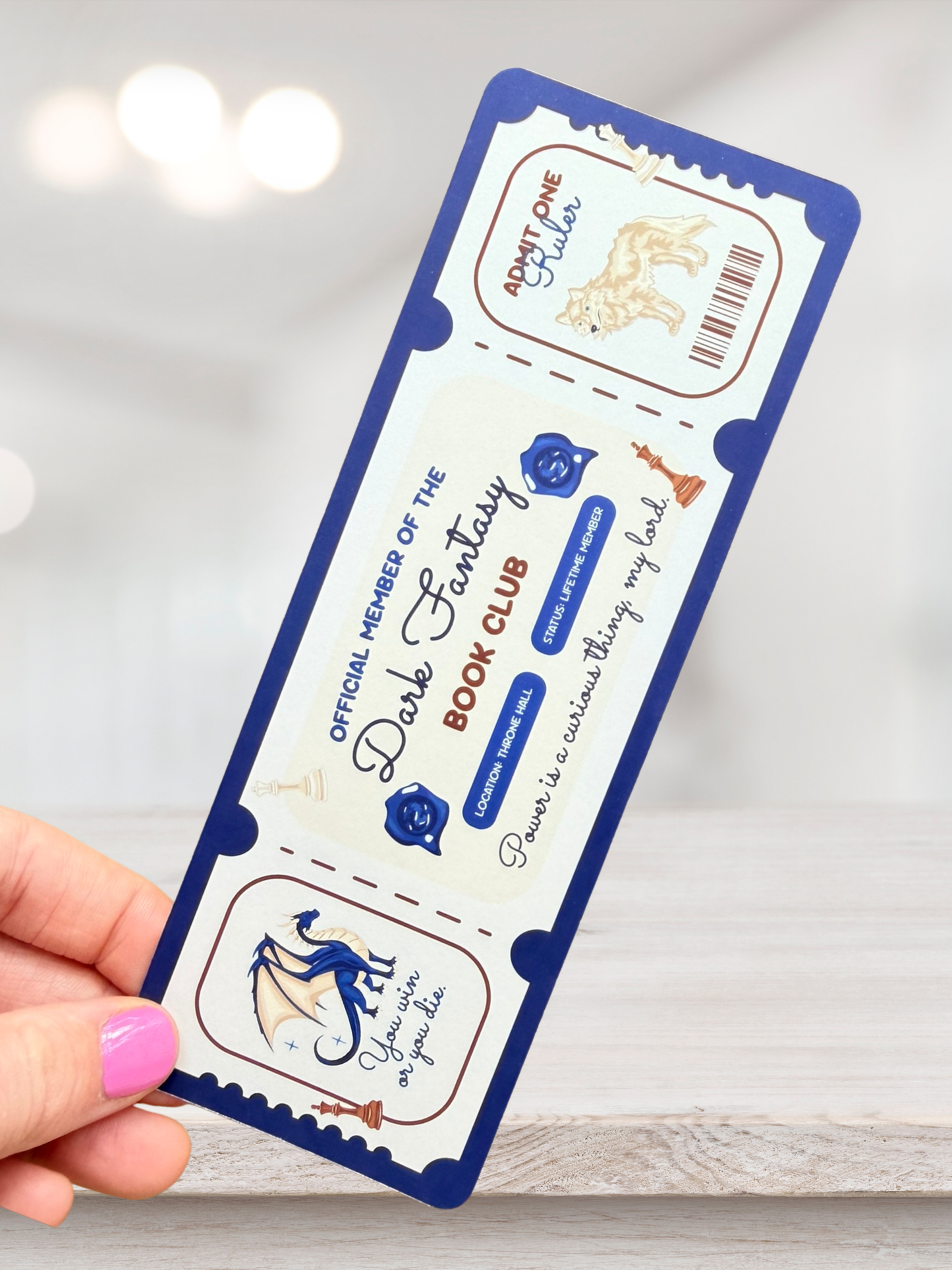 Dark Fantasy Book Club Bookmark | Fantasy Bookmark