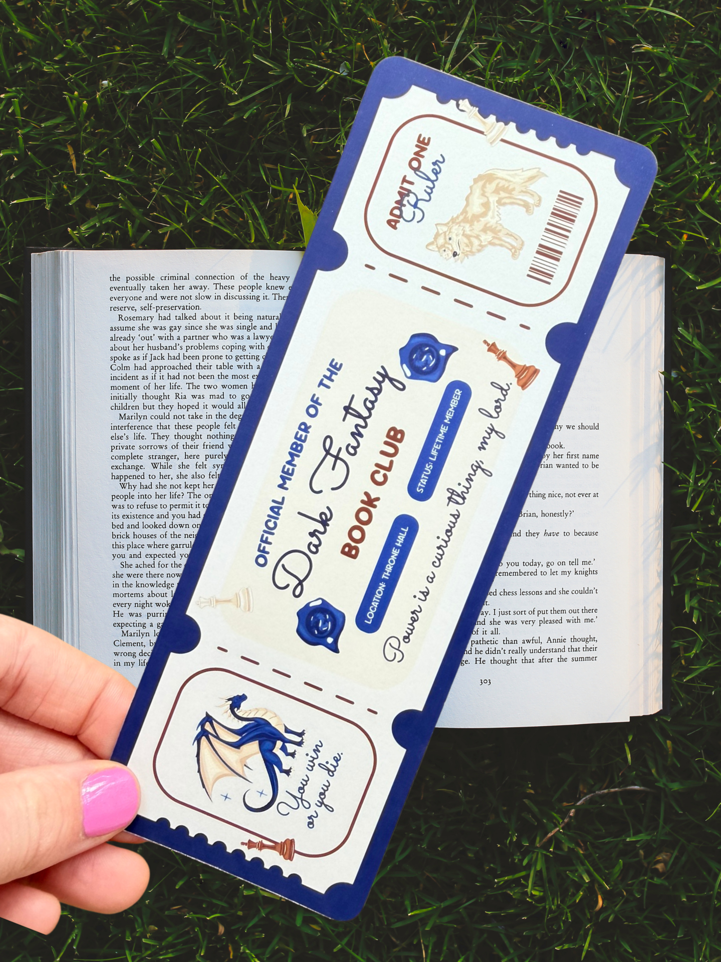 Dark Fantasy Book Club Bookmark | Fantasy Bookmark