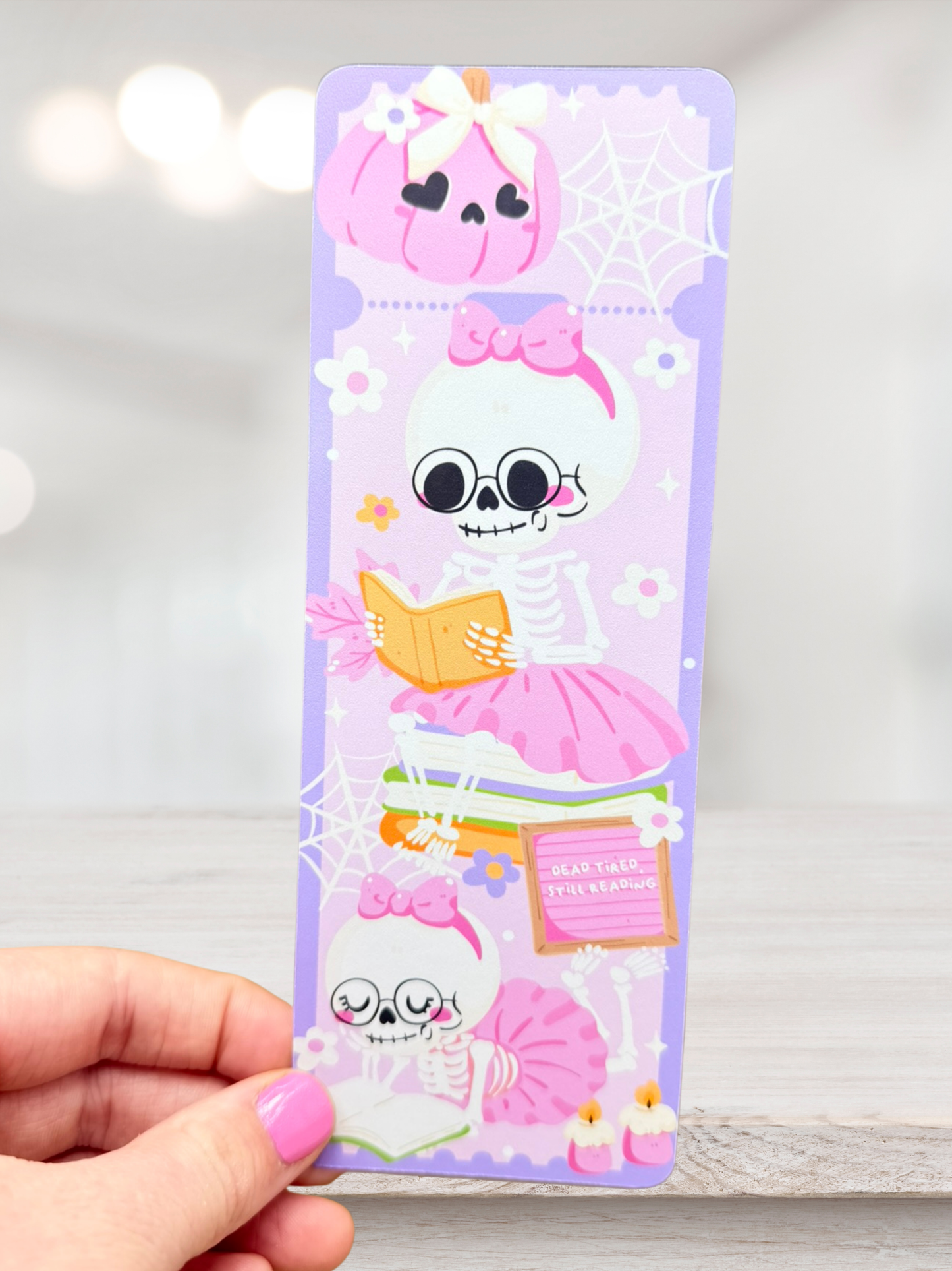 Dead Tired Still Reading Bookmark | Cute Spooky Bookmark