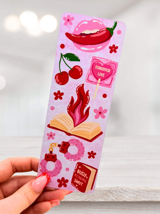 Spicy Romance Bookmark | Cherry & Flame Bookish Bookmark