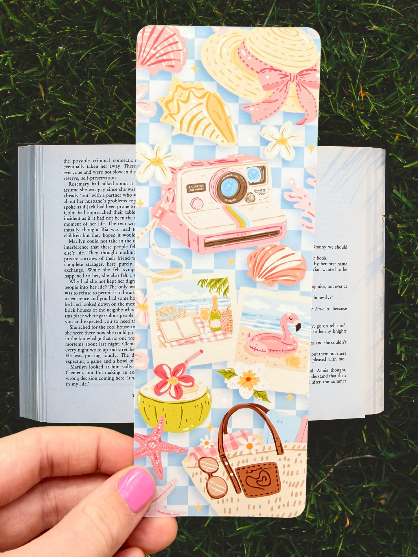 Beach Camera Bookmark | Summer Holiday Bookmark