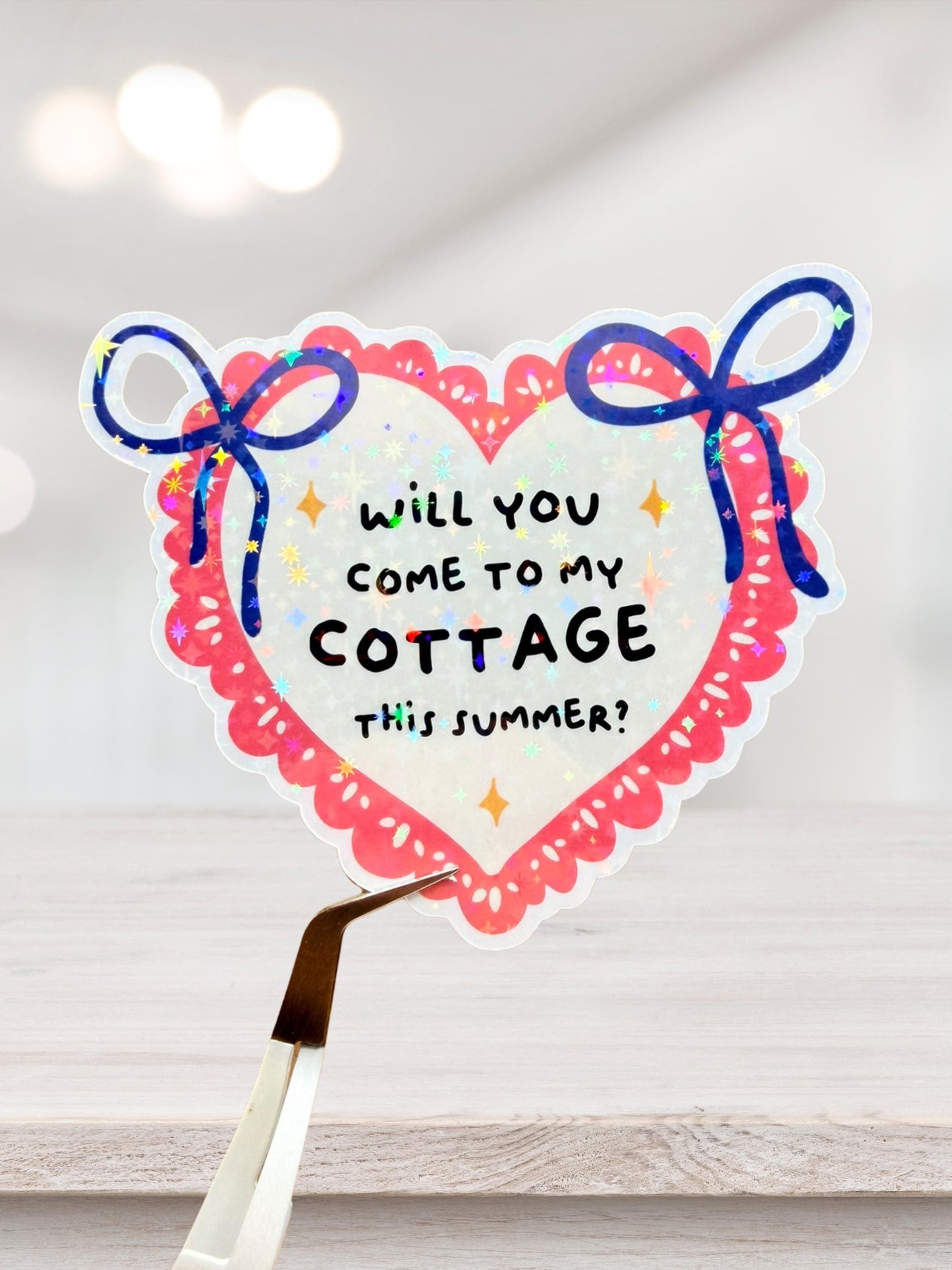 Will You Come To My Cottage Sticker | Hockey Romance Vinyl Sticker