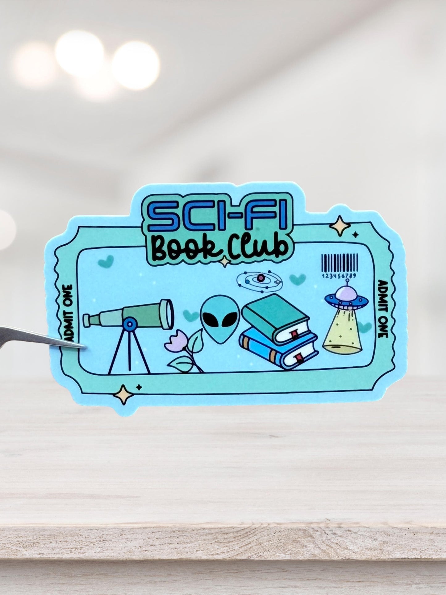 Sci-Fi Book Club Sticker | Alien Bookish Sticker