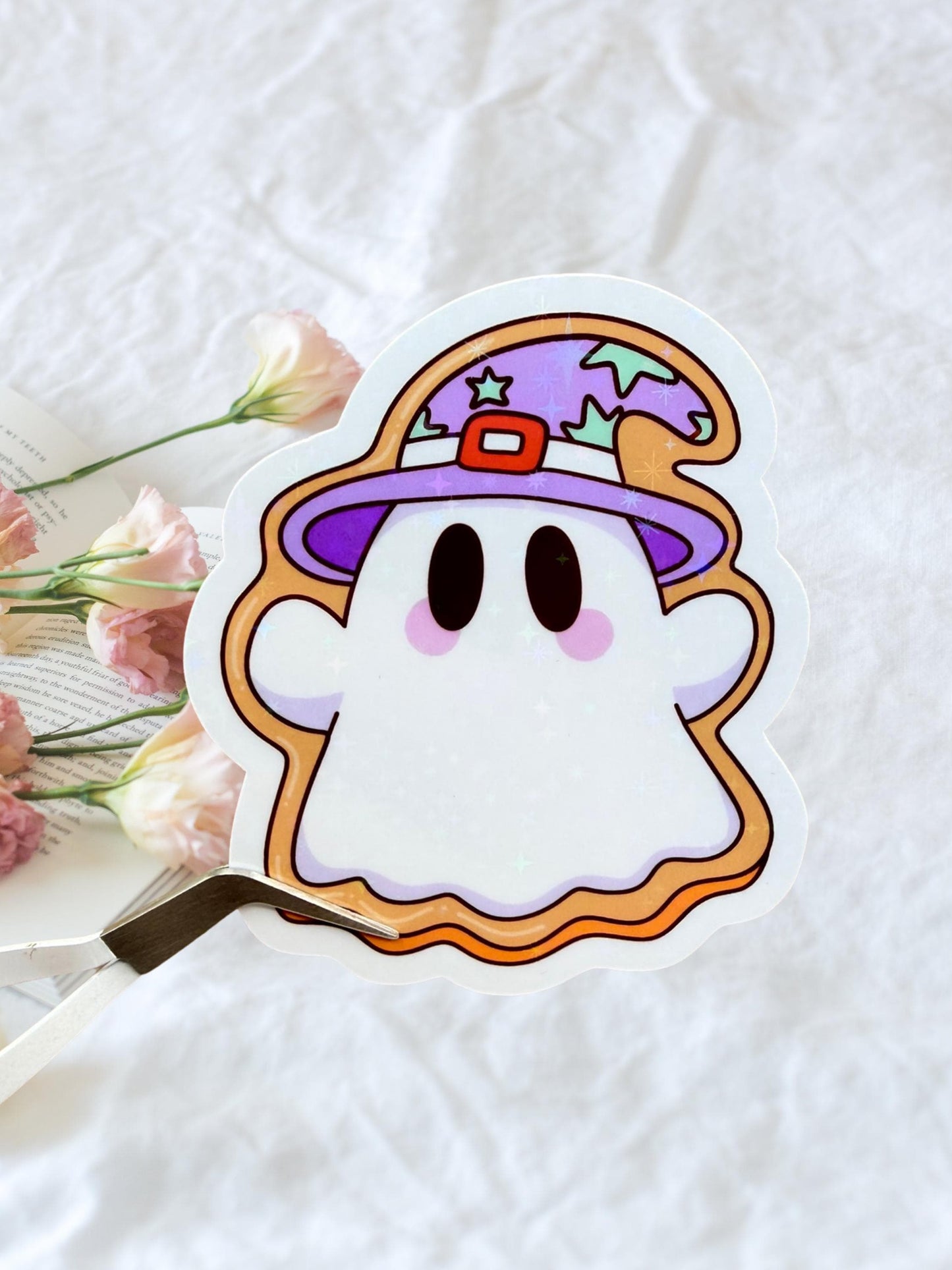 Ghost Witch Hat Sticker | Cute Ghost Sticker