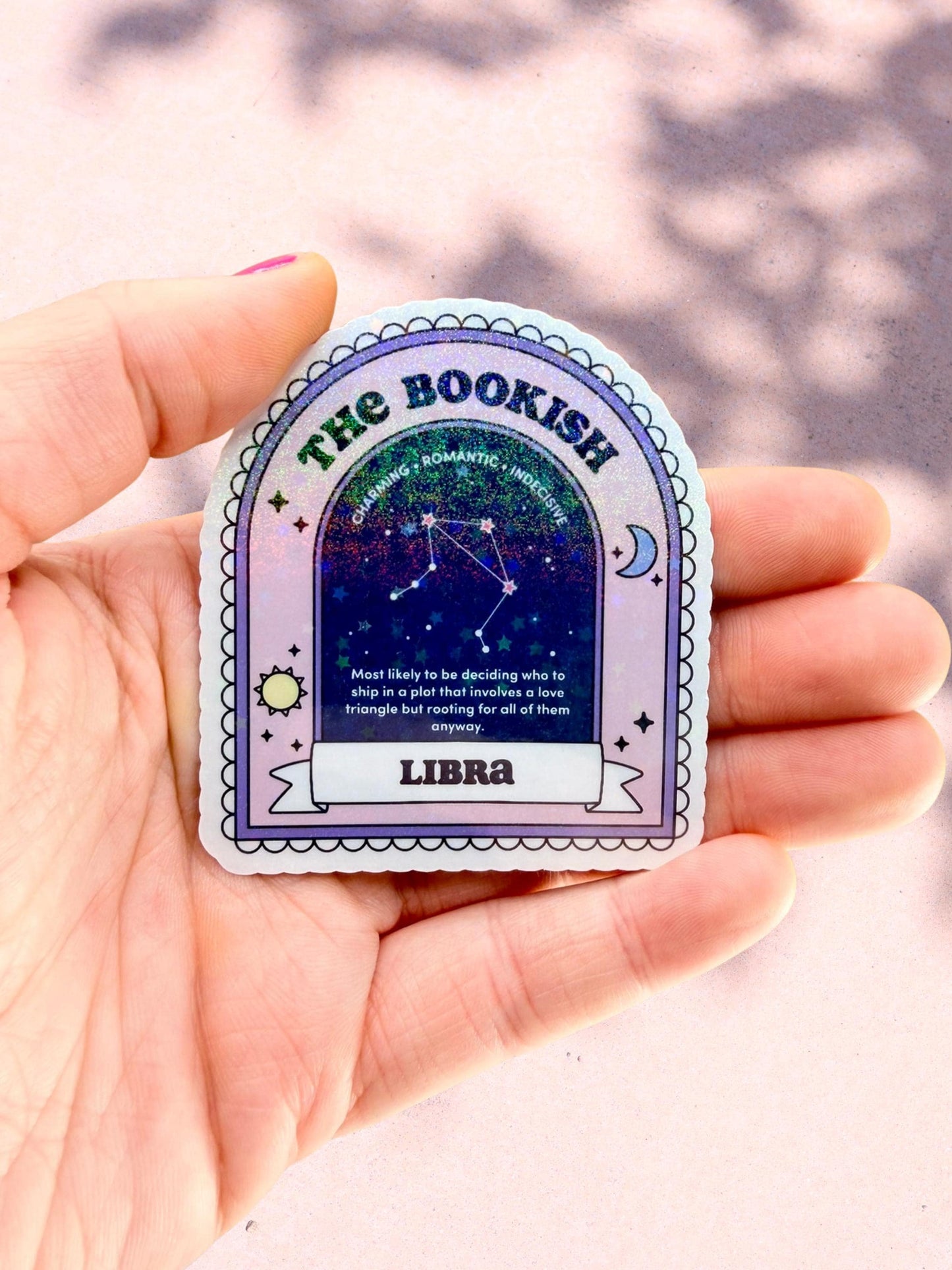 Libra Bookish Sticker | Zodiac Reader Sticker