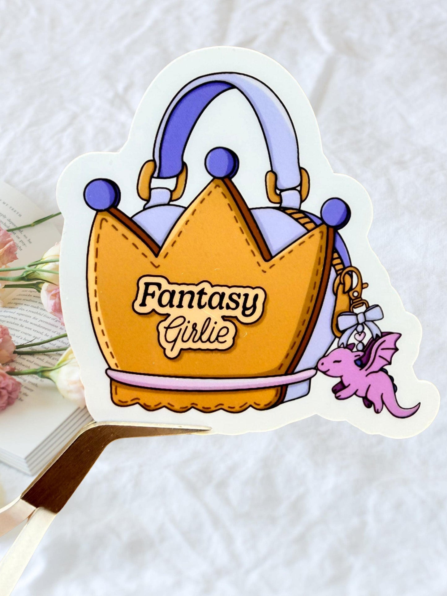 Fantasy Girlie Sticker | Dragon Romance Sticker