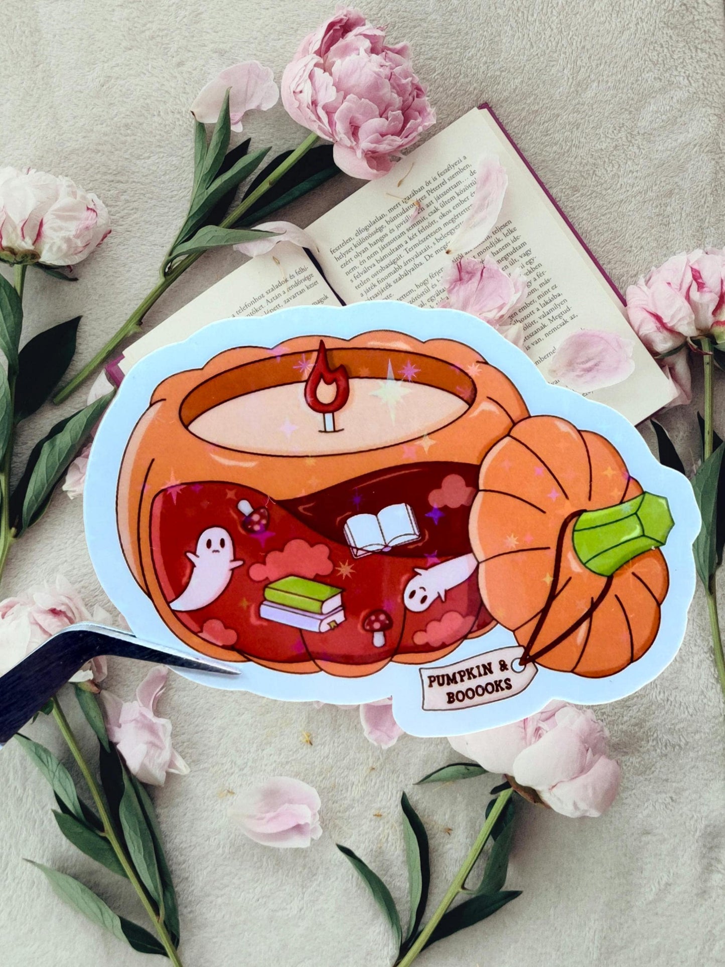 Pumpkin Ghost Jar Sticker | Ghost Pumpkin Sticker
