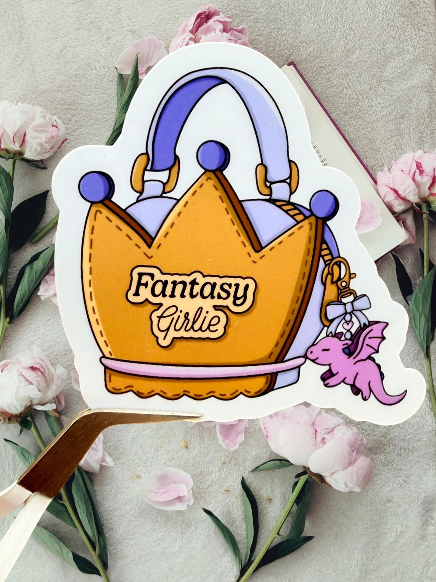 Fantasy Girlie Sticker | Dragon Romance Sticker