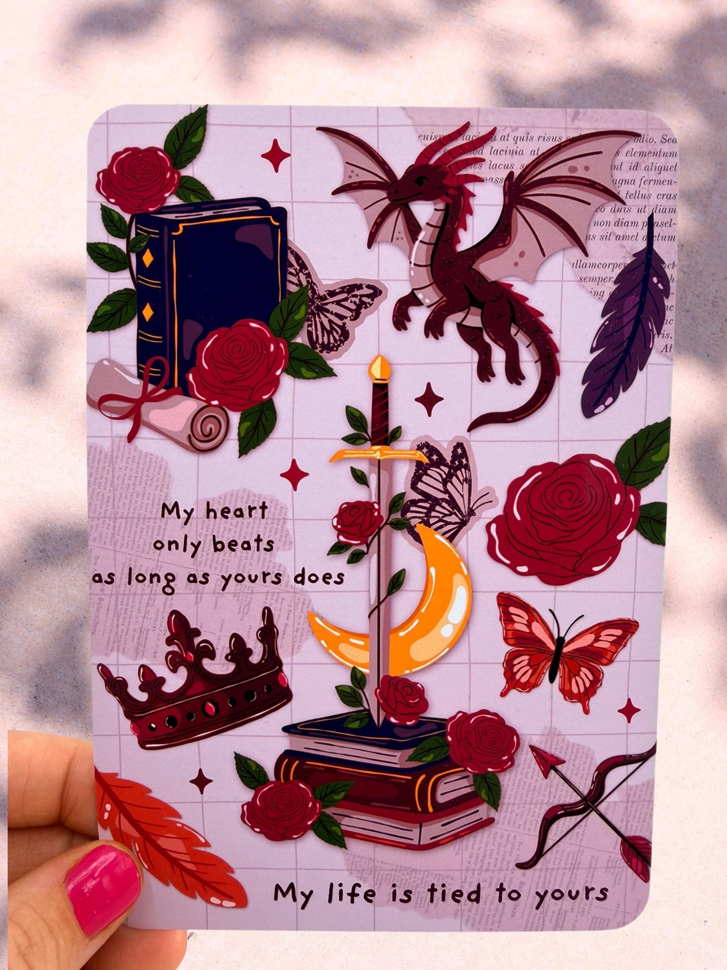 Fantasy Kindle Insert | Romantasy Bookish Kindle Insert