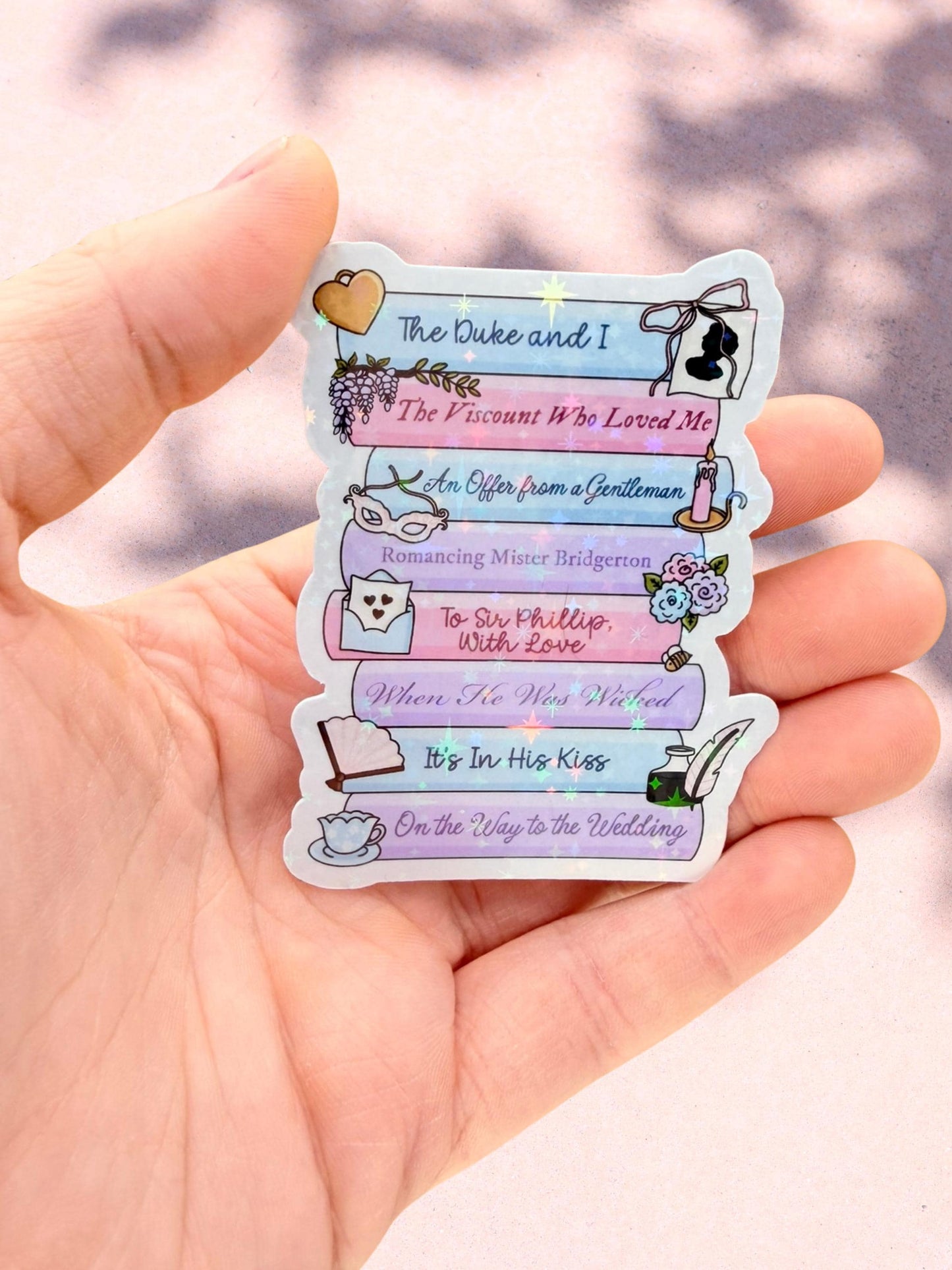 Bridgerton Book Stack Sticker | Regency Romance Bookish Sticker