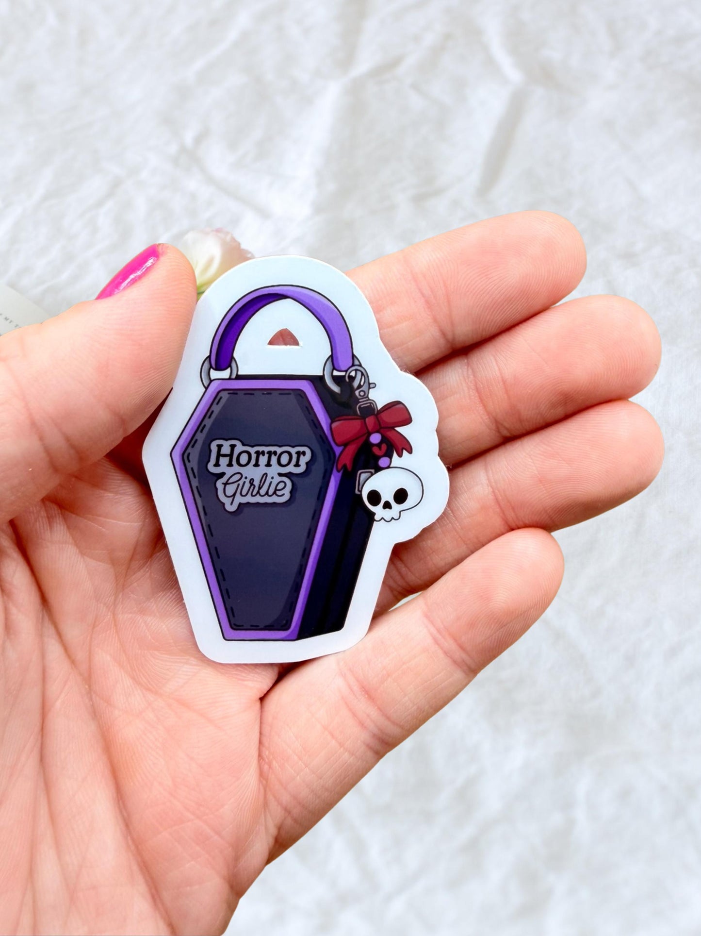Horror Girlie Sticker | Gothic Bookish Sticker