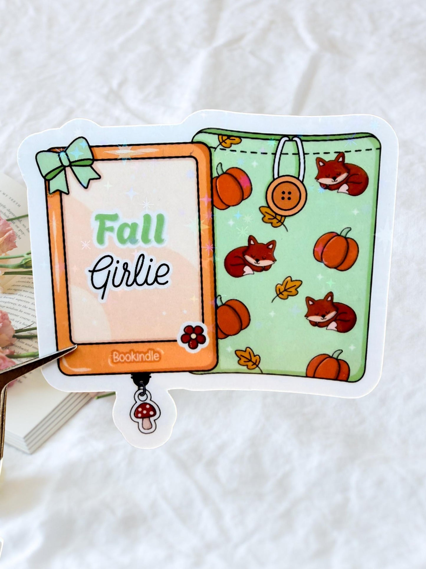 Fall Girlie Sticker | Autumn Bookish Sticker