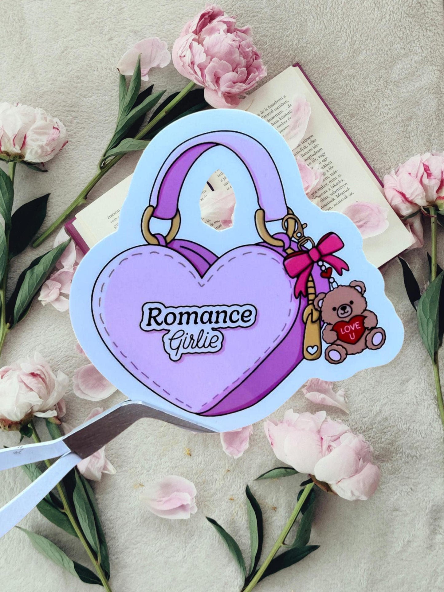Romance Girlie Sticker | Cute Heart Book Sticker
