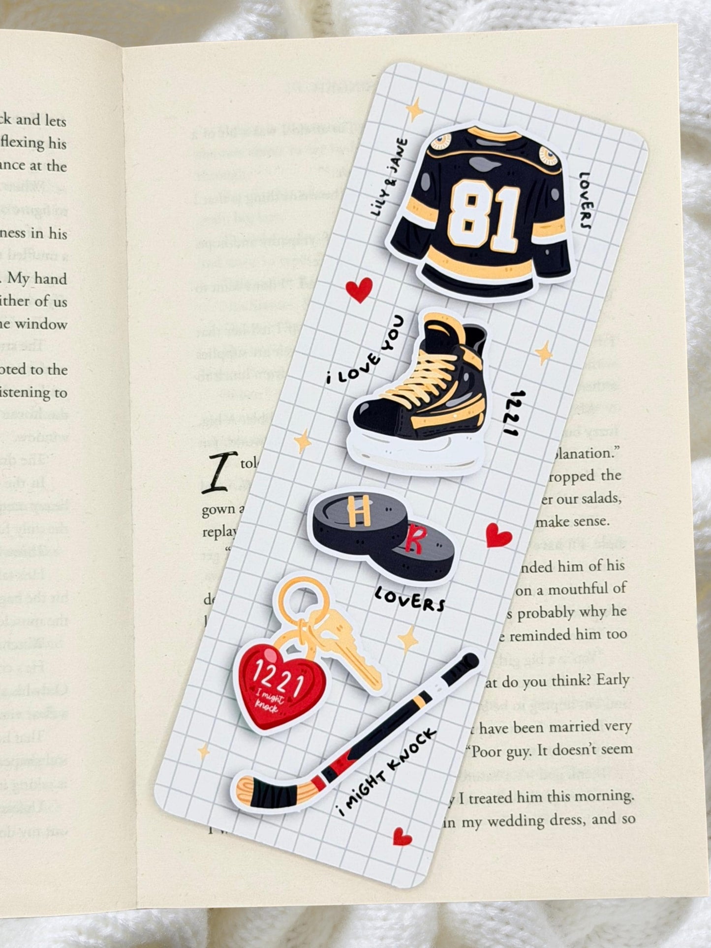 Heated Rivalry Bookmark | Hockey Bookish Bookmark