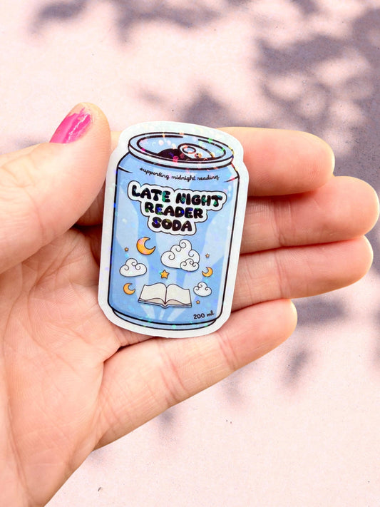 Late Night Reader Sticker | Reader Soda Sticker