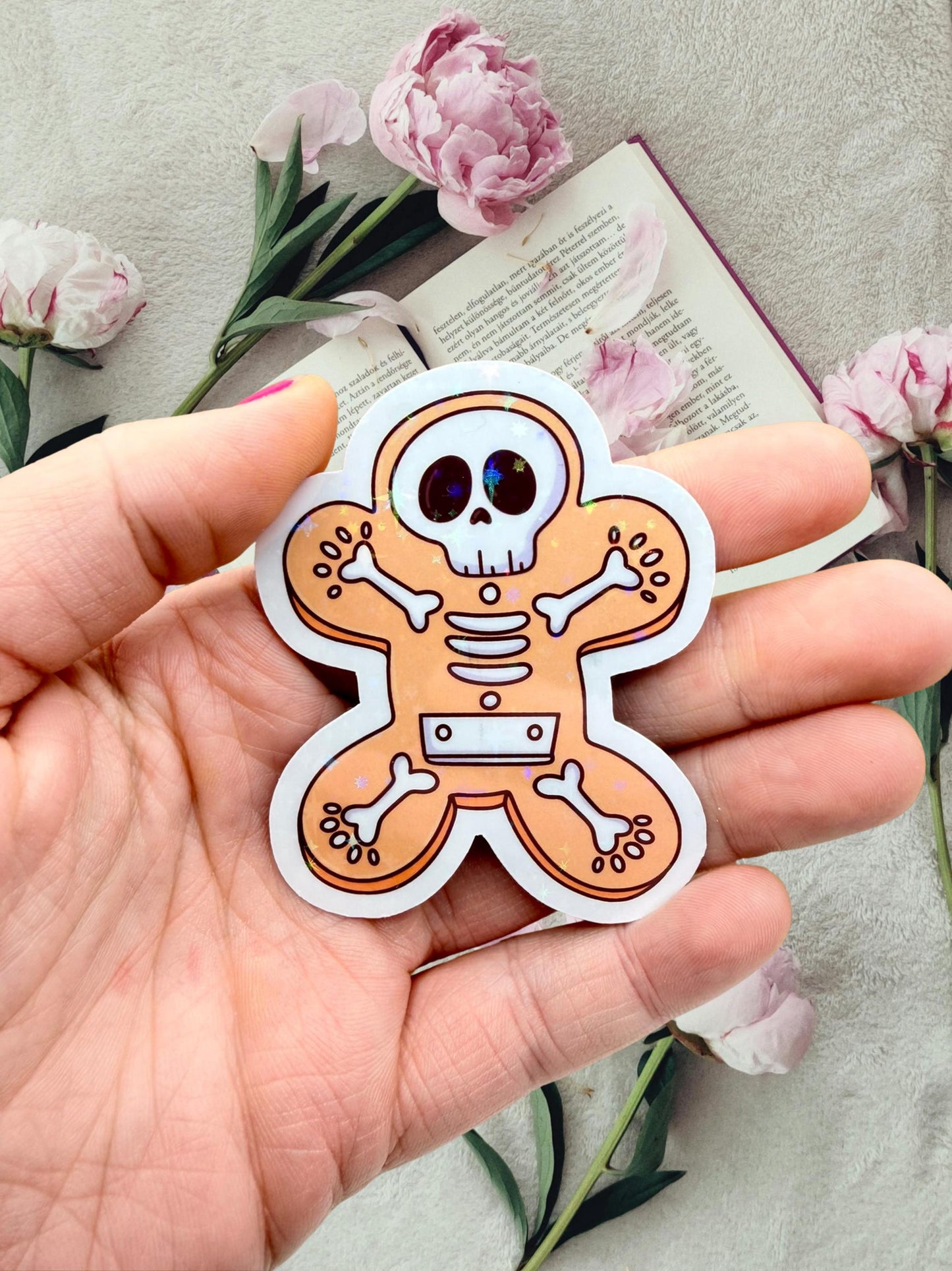 Skeleton Gingerbread Sticker | Spooky Cookie Sticker