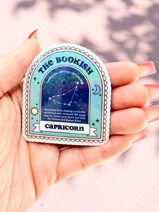 Capricorn Bookish Sticker | Zodiac Reader Sticker